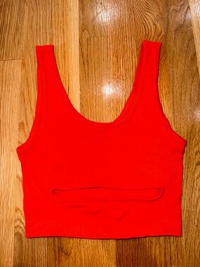 Bright Red Cropped Tank Top